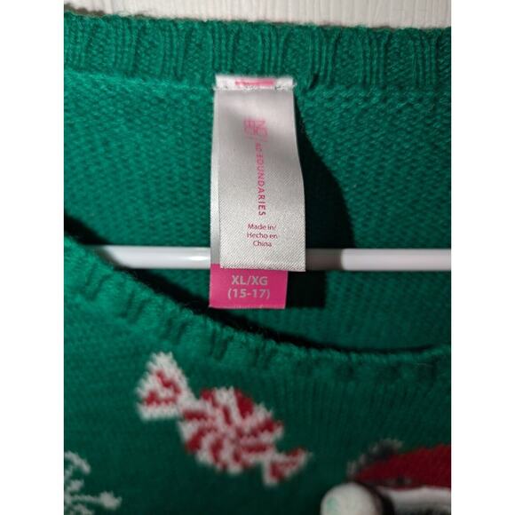 Ugly Christmas Sweater XL Meowy Christmas Cat Kitten Santa Claus No Boundaries - Picture 4 of 7